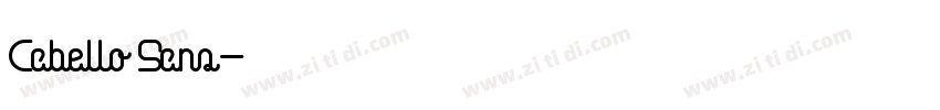 Cabello Sans字体转换